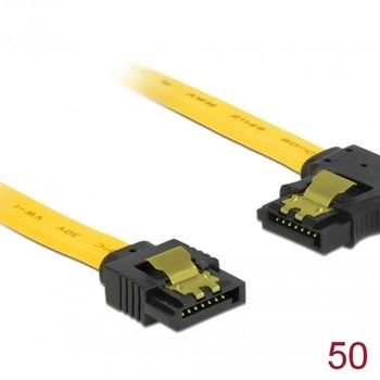 Image du produit “DeLOCK 0.5m SATA M/M câble SATA 0,5 m Jaune ”