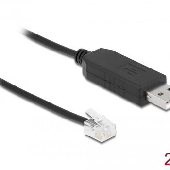 Product image of the product “DeLOCK Adapter cable USB Type-A to Serial RS-232 RJ12 with ESD protection Leadshine 2 m ”