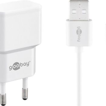 Artikelbild des Artikels “goobay USB-Ladegerät mit Kabel 1,0 m, 12 Watt - weiß “