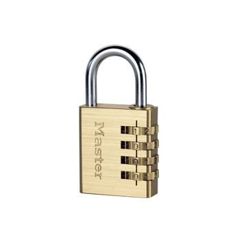 Product image of the product “MASTER LOCK 40mm wide set-your-own combination padlock; brass finish ”