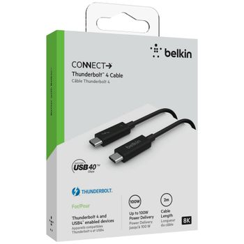 Artikelbild des Artikels “Belkin Thunderbolt 4 Kabel USB-C/USB-C 40 Gbit/s 100W 2m Black “