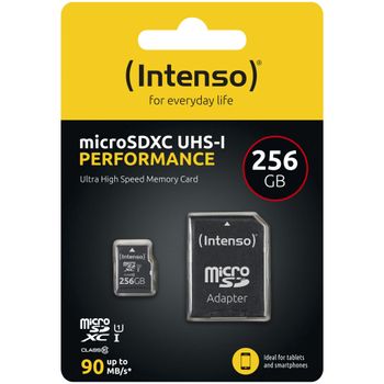 Product image of the product “Intenso microSD 256GB UHS-I Perf CL10| Performance Class 10 ”