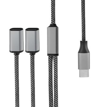 Artikelbild des Artikels “4smarts Adapter MatchCord USB-C auf USB-C und USB-C 20cm textil schwarz “