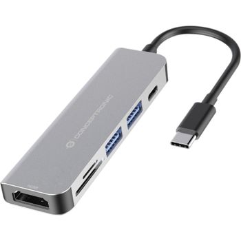 Product image of the product “Conceptronic DONN02G laptop dock/port replicator USB 3.2 Gen 1 (3.1 Gen 1) Type-C Aluminium ”