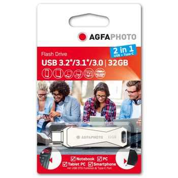 Product image of the product “AgfaPhoto USB 3.0 2in1      32GB USB-TypeC ”