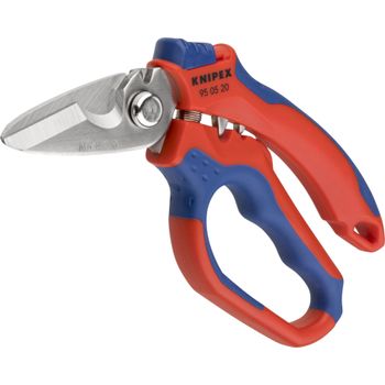 Image du produit “KNIPEX 95 05 20 SB Ciseaux d'électricien coudés avec gaines bi-matière, renforcées de fibres de verre 160 mm ”