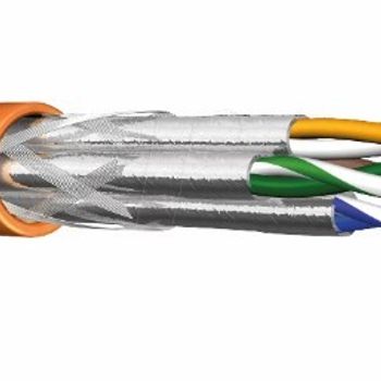 Product image of the product “Draka Verlegekabel UC900 HS23, Cat 7, S/FTP, PiMF, orange, 50 m Ring ”