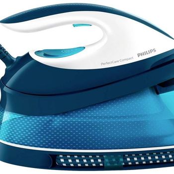 Imagen del producto “Philips GC7840/20 estación plancha al vapor 2400 W 1,5 L Suela de SteamGlide Azul, Blanco ”