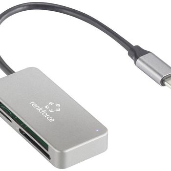 Artikelbild des Artikels “Renkforce RF-PCR-210 Externer Speicherkartenleser USB-C® (USB 3.2 Gen 1) Silber “