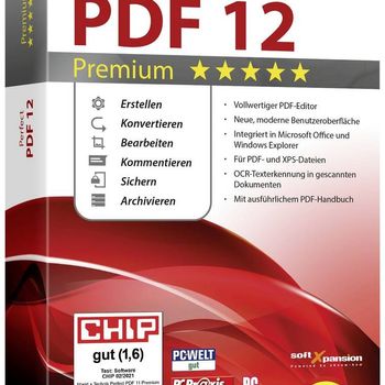 Product image of the product “Markt & Technik Perfect PDF 12 Premium incl. OCR full version, 1 license Windows PDF-Software ”