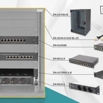 Digitus Network Set - 254 mm (10") - 9U, 312 x 300 mm (W xD) 