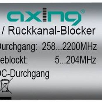 Product image of the product “Axing Hochpassfilter Ethernet over Coax Rückkanal-Blocker ”