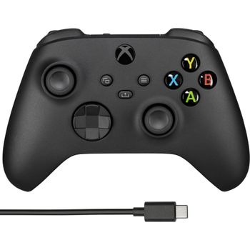 Product image of the product “Microsoft Xbox Wireless Controller + USB-C Cable Black Gamepad Analogue / Digital PC, Xbox One, Xbox One S, Xbox One X, Xbox Series S, Xbox Series X ”