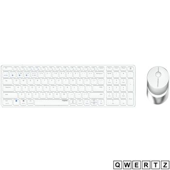 Image du produit “Rapoo 9750M clavier Souris incluse Maison RF sans fil + Bluetooth QWERTZ Allemand Blanc ”