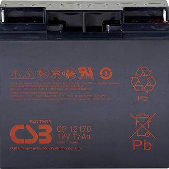 Artikelbild des Artikels “CSB Battery GP 12170 Standby USV GP12170I1 Bleiakku 12V 17Ah Blei-Vlies (AGM) (B x H x T) 181 x 167 x 76mm M5-Schraubanschluss “