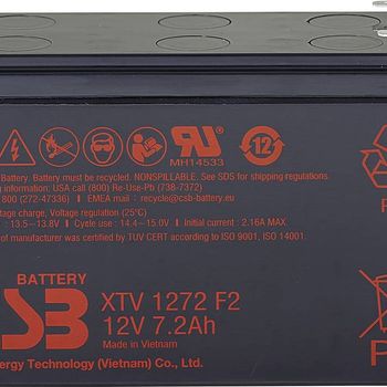 Artikelbild des Artikels “CSB Battery XTV1272 XTV1272 Bleiakku 12V 7.2Ah Blei-Vlies (AGM) (B x H x T) 151 x 99 x 65mm Flachstecker 6.35mm Wartungsfrei “