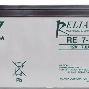 Artikelbild des Artikels “Yuasa RE7-12 RE7-12 Bleiakku 12V 7Ah Blei-Vlies (AGM) (B x H x T) 151 x 98 x 65mm Flachstecker 6.35mm Wartungsfrei “
