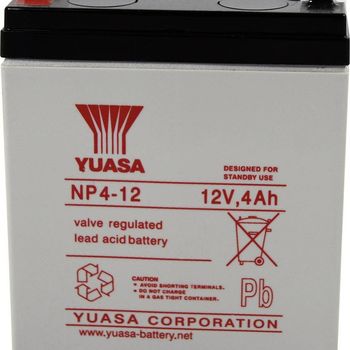 Artikelbild des Artikels “Yuasa NP4-12 NP4-12 Bleiakku 12V 4Ah Blei-Vlies (AGM) (B x H x T) 90 x 106 x 70mm Flachstecker 4.8mm Wartungsfrei “
