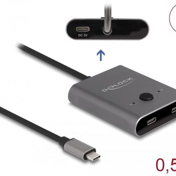 Product image of the product “DeLOCK 11500 interface hub USB 3.2 Gen 2 (3.1 Gen 2) Type-C 10000 Mbit/s Grey ”