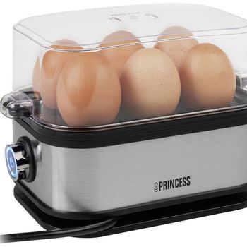 Artikelbild des Artikels “Princess 01.262046.01.001 Eierkocher BPA-frei, mit Messbecher, Kontrollleuchte Silber, Schwarz “
