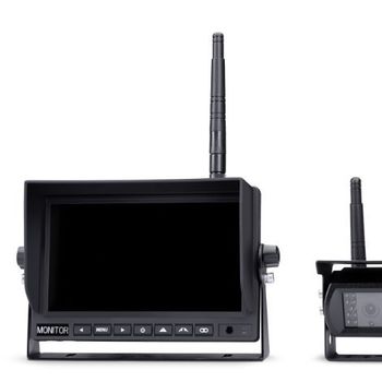 Product image of the product “Midland Truck Guardian PRO Funk-Rückfahrvideosystem 4 Kamera-Eingänge, Abstandshilfslinien, IR-Zusatzlicht, integriertes microphone ”