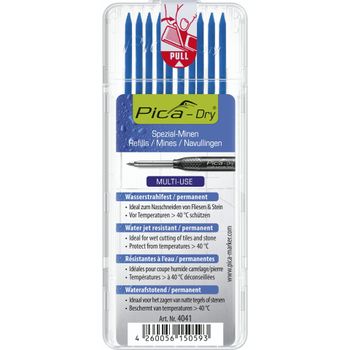 Product image of the product “Pica Dry Wasserstrahl spare minen for Tieflochmarker-Bleistift 2.8 mm blue ”