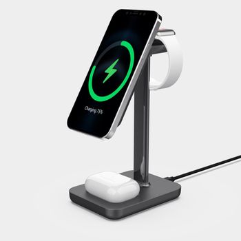 Product image of the product “eSTUFF ES638201 mobile device charger Smartphone Aluminium AC Wireless charging Fast charging Indoor ”