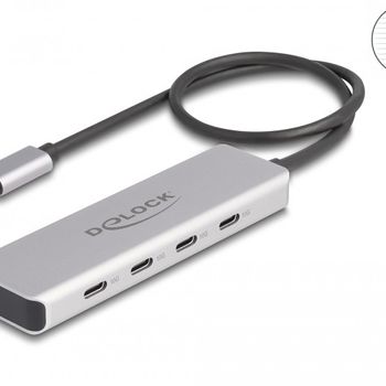 Product image of the product “DeLOCK USB 10 Gbps USB Type-C Hub with 4 x USB Type-C female with 35 cm connection cable ”
