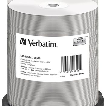Artikelbild des Artikels “CD-R  Verbatim 700MB 100psc Spindel Surface für Rimage 52x “
