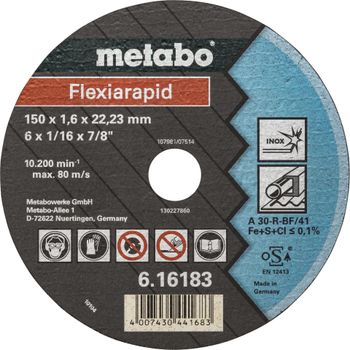 Product image of the product “Metabo Flexiarapid 150x1,6x22,2 Inox ”