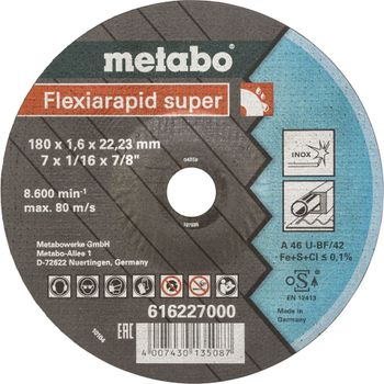 Product image of the product “Metabo Flexiarapid super 180x1,6 x22,23 Inox ”