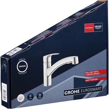Product image of the product “Grohe Eurosmart ausziehbare Einhand-Spueltischbatterie, 1/2 ”