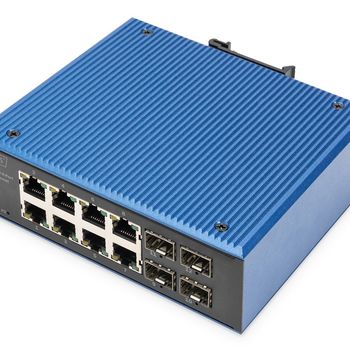 Immagine del prodotto “Digitus Switch industriale a 8 + 4 porte Gigabit Ethernet ”