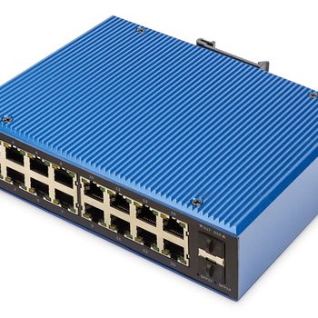 Immagine del prodotto “Digitus Switch industriale Gigabit Ethernet a 16+2 porte gestito L2 ”