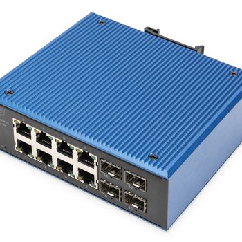 Product image of the product “Digitus Industrial 8+4 port Gigabit Ethernet PoE switch ”