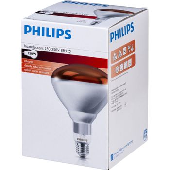Product image of the product “Philips Infrarotlampe BR125 IR 150W E27 230-250V Red ”