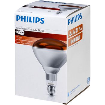 Product image of the product “Philips Infrarotlampe BR125 IR 250W E27 230-250V Red ”