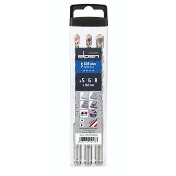 Artikelbild des Artikels “Alpen-Maykestag Alpen SDS+ F4 Box 3 tlg. 5-6-8x1 60 “