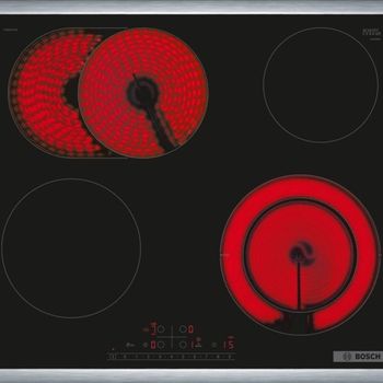 Product image of the product “Bosch Serie 6 PKN645FP2E hob Black Built-in 60 cm Ceramic 4 zone(s) ”