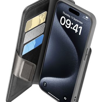 Immagine del prodotto “Cellularline Book Agenda - iPhone 15 Pro Max Eleganza e funzionalità in un’unica soluzione - con tecnologia antibatterica Microban® integrata ”