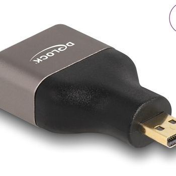 Artikelbild des Artikels “DELOCK HDMI Adapter Micro-D St zu A Bu 8K 60 Hz grau Metall “
