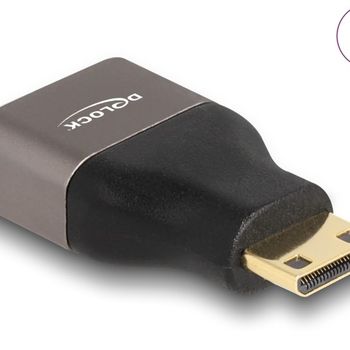 Artikelbild des Artikels “DELOCK HDMI Adapter Mini-C St zu A Bu 8K 60 Hz grau Metall “