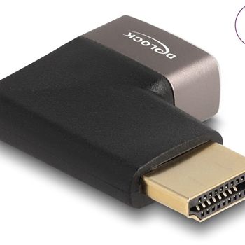 Artikelbild des Artikels “DELOCK HDMI Adapter St zu Bu 90°rechts gewinkelt grau Metall “