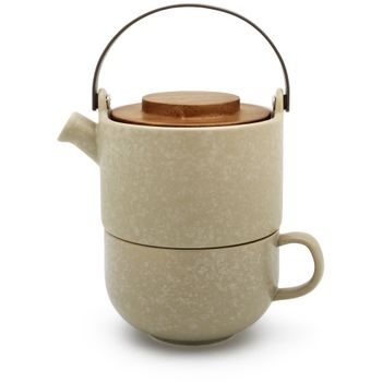 Artikelbild des Artikels “Bredemeijer Tea-for-one Umea beige / Akazienholzdeckel 142024 “