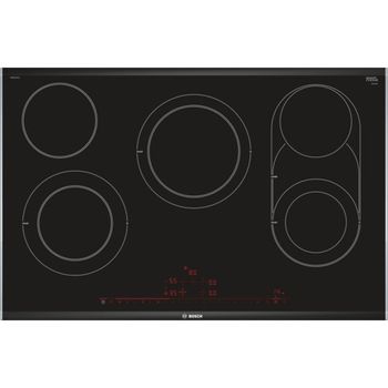 Product image of the product “Bosch Serie 8 PKM875DP1D hob Black, Stainless steel Built-in Ceramic 5 zone(s) ”
