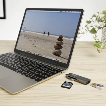 Artikelbild des Artikels “PNY R-TC-UA-3N1E01-RB Externer Speicherkartenleser USB-C® (USB 3.2 Gen 1) Metallic “