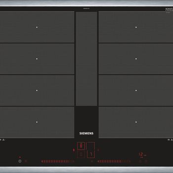Product image of the product “Siemens iQ700 Black, Stainless steel Built-in Zone induction hob 4 zone(s) ”