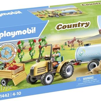Immagine del prodotto “Playmobil Country Trattore con rimorchio e cisterna ”
