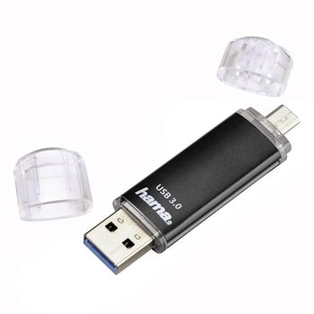Artikelbild des Artikels “Hama Laeta Twin 16GB USB 3.0 Stick, schwarz 2-in-1 “