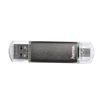 Product image of the product “Hama Laeta Twin USB flash drive 128 GB 2.0 Grey ”